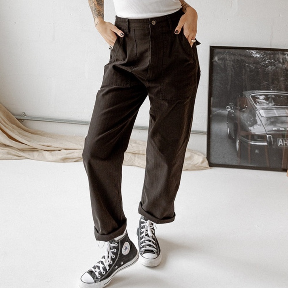 NWT P&Co. Service Fatigues Pants Black Sz. 12